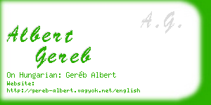albert gereb business card